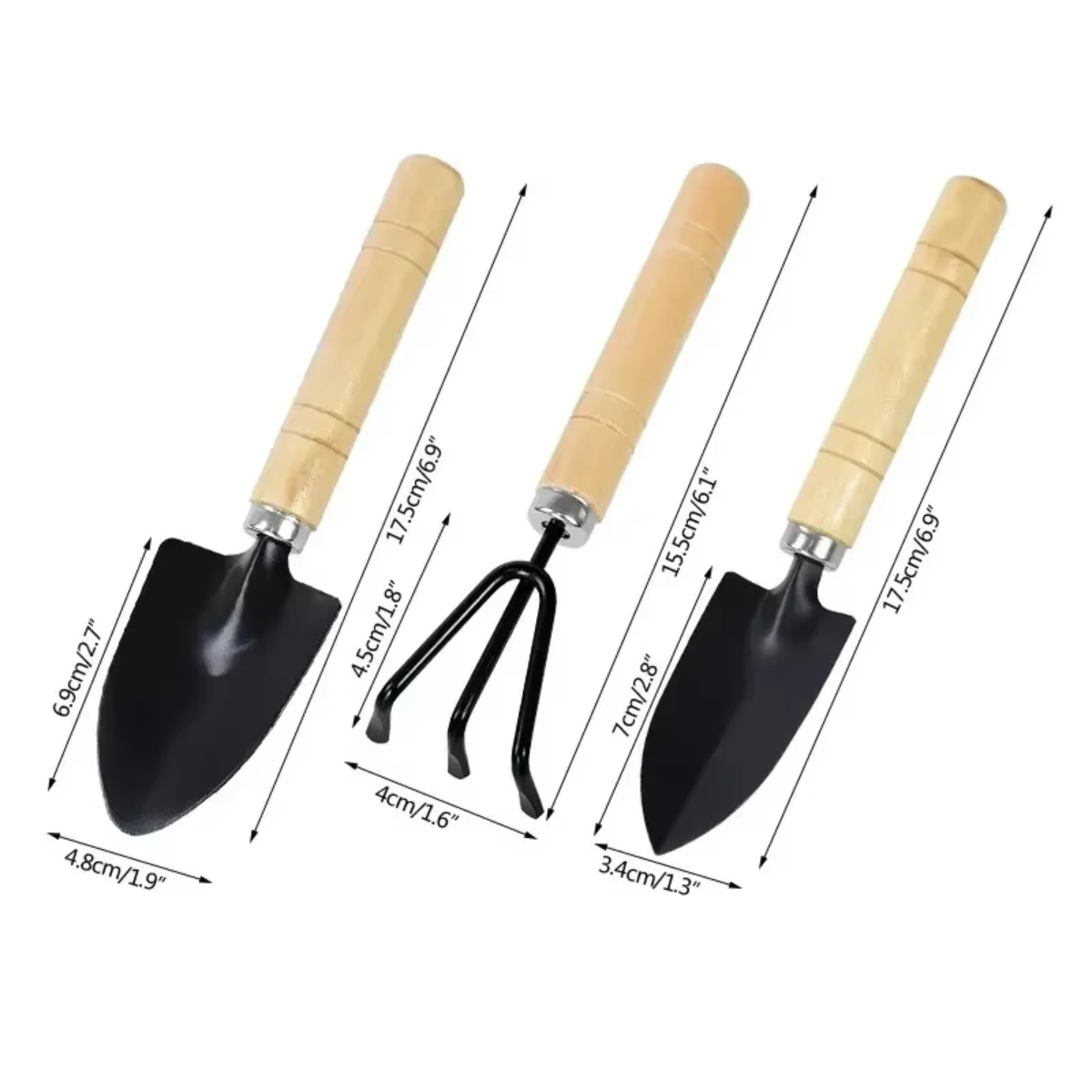 Gardening Tools Vegetables - Ensemble de 3 mini-outils de jardin